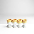 Set Of 4 Egg Cups - Sand Yellow