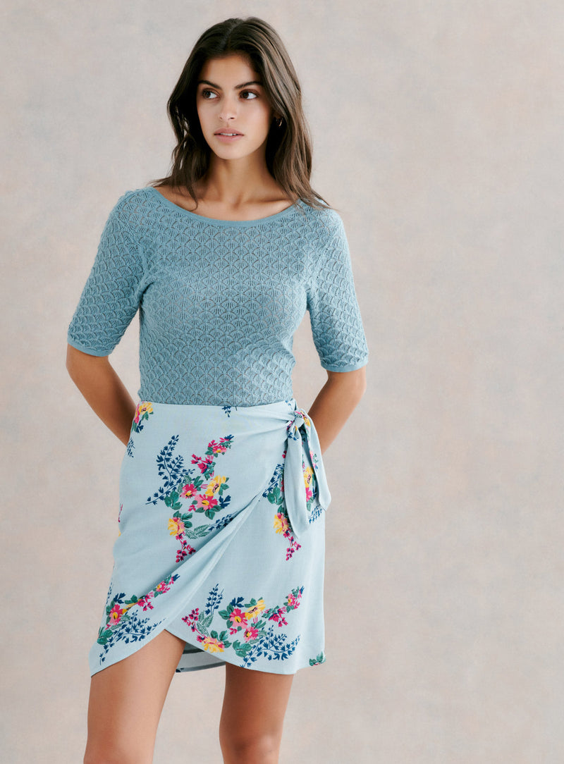 JUPE COURTE FLEURIE JEANNE PETITE MENDIGOTE