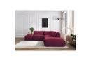 Jeanne - Modular Fixed Corner Sofa - Velvet Fabric With 2 Low Chairs, 1 Corner And 2 Poufs