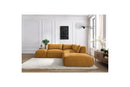 Jeanne - Modular Fixed Corner Sofa - Velvet Fabric With 2 Low Chairs, 1 Corner And 2 Poufs
