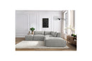 Jeanne - Modular Fixed Corner Sofa - Velvet Fabric With 2 Low Chairs, 1 Corner And 2 Poufs