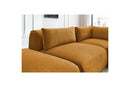 Jeanne - Modular Fixed Corner Sofa - Velvet Fabric With 2 Low Chairs, 1 Corner And 2 Poufs
