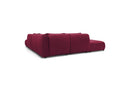 Jeanne - Modular Fixed Corner Sofa - Velvet Fabric With 2 Low Chairs, 1 Corner And 2 Poufs