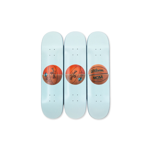 Jeff Koons - Three Ball 50/50 Tank (Two Spalding Dr. J Silver Series, Wilson Supershot) Skateboard