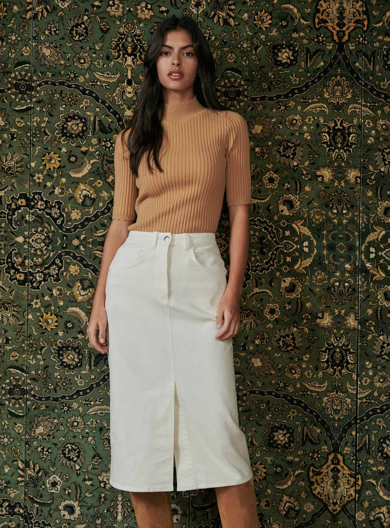 JUPE JEAN BLANCHE JENNY PETITE MENDIGOTE