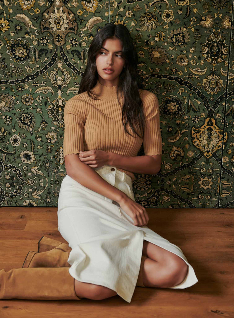 JUPE JEAN BLANCHE JENNY PETITE MENDIGOTE