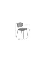 Jolien - Dining Room Chair - Fabric - Gold/Pink