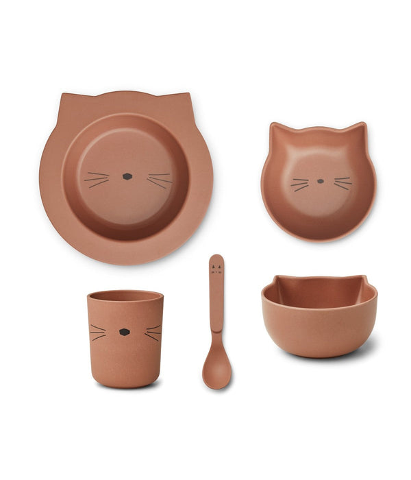 Conjunto Bebé Joana - Gato / Rosa Toscana