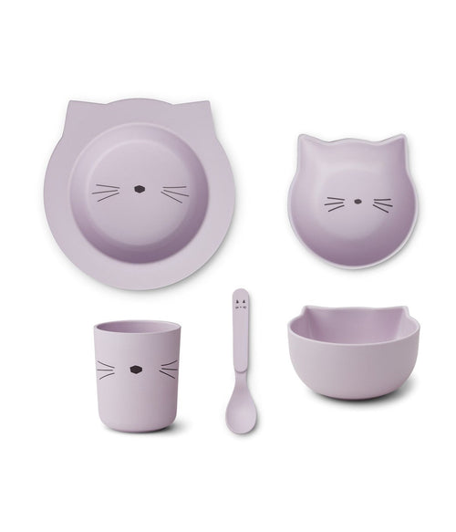 Baby Joana Set - Light Lavender Cat
