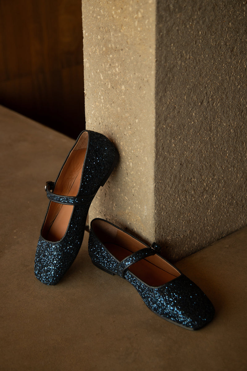 Bailarina Julia Glitter Medianoche