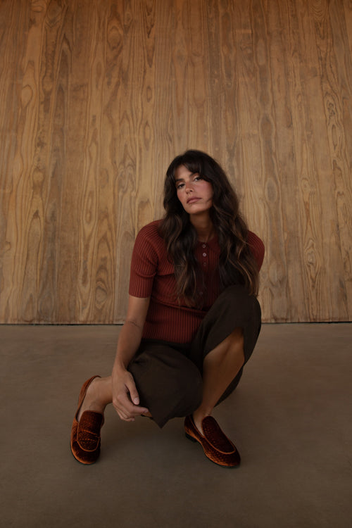 Mocasín Marnie Naranja Oxidado