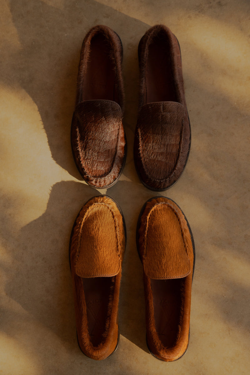 Mocasín Mocasín Pelo Vacuno Camel