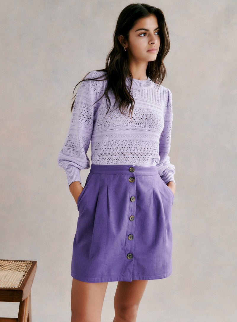 JUPE COURTE BOUTONNEE JOHANNIE PETITE MENDIGOTE