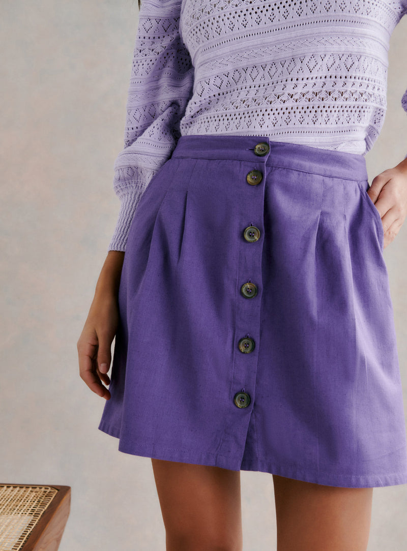 JUPE COURTE BOUTONNEE JOHANNIE PETITE MENDIGOTE