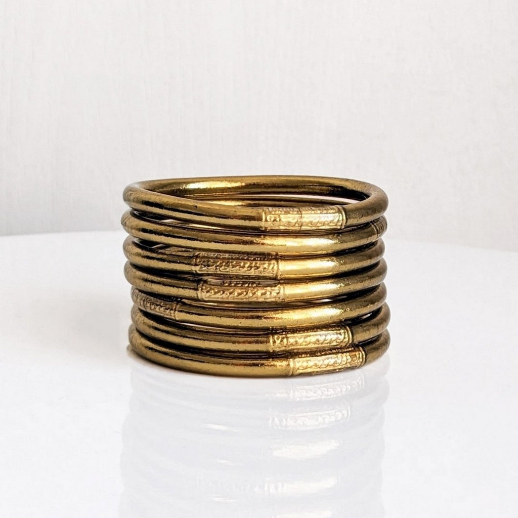 Buddhistisk Bangle - Antique Gold