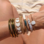 Buddhistisk Bangle - Antique Gold