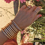 Slim Buddhist Bangle - Champagne