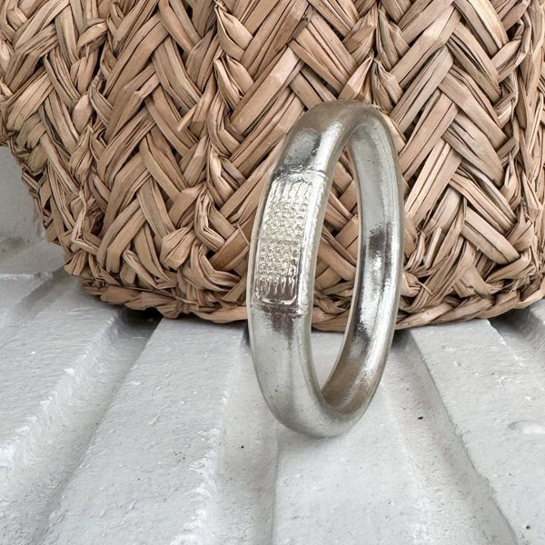 Jonc Bouddhiste Plat 12Mm - Silver