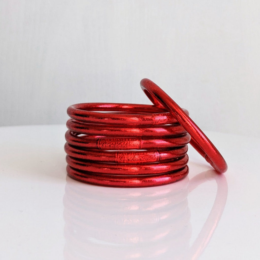 Buddhist Bangle - Passion Red