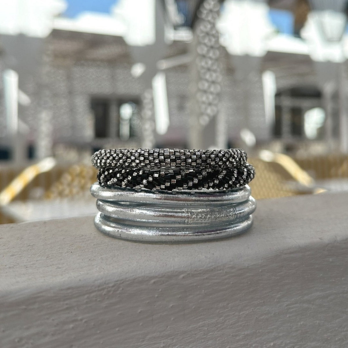 Buddhistisk Armbånd - Sølv