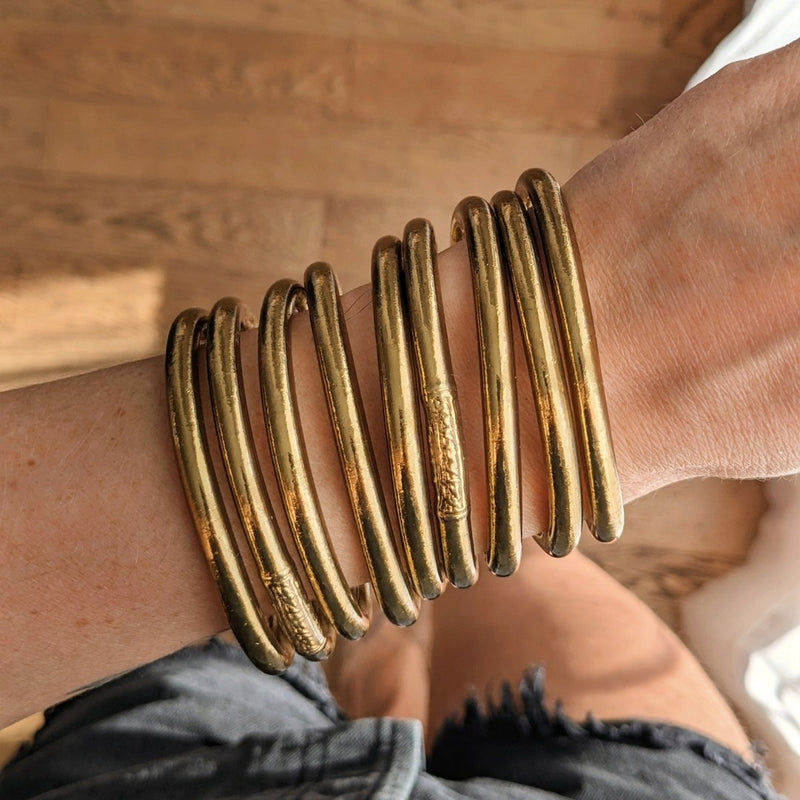 Jonc Bouddhiste - Antique Gold