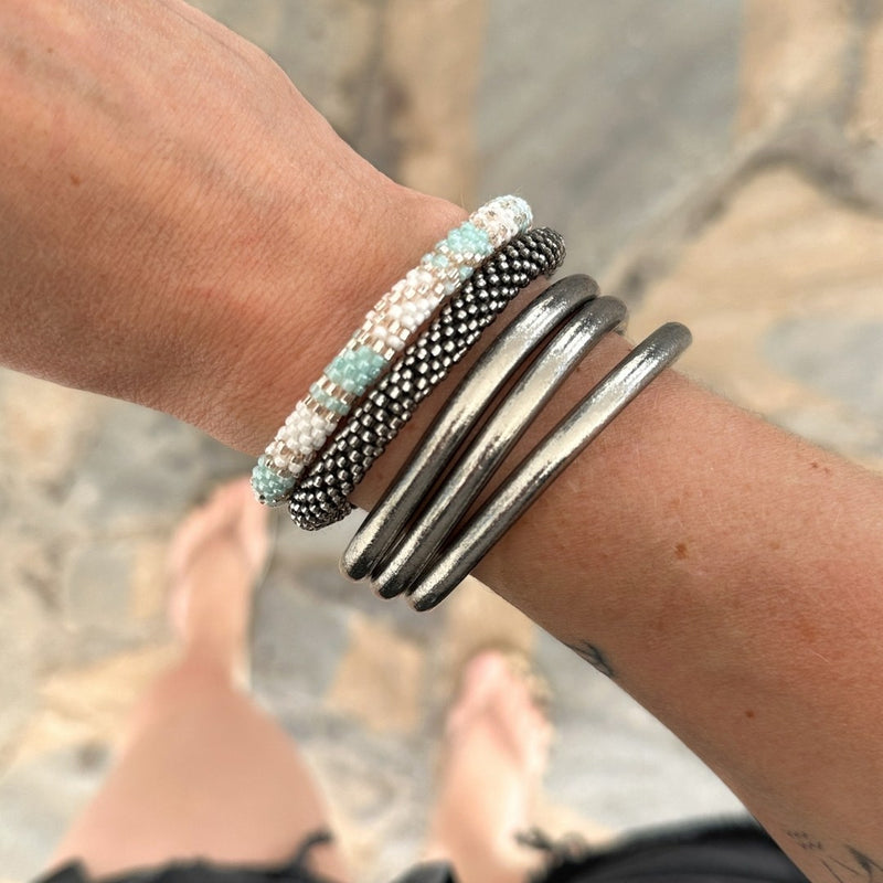 Brazalete budista - Plata antigua