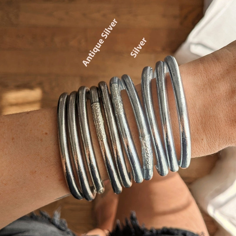 Brazalete budista - Plata antigua