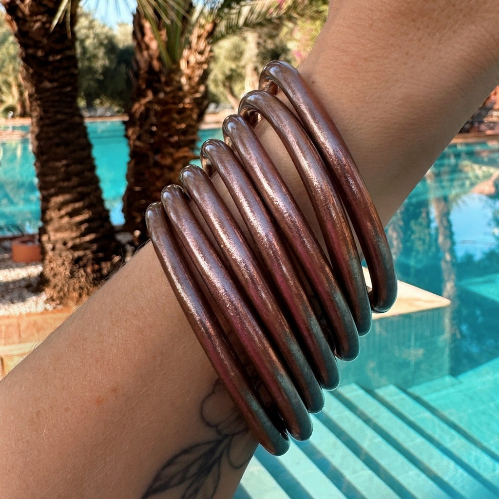 Bracciale rigido buddista - Palissandro