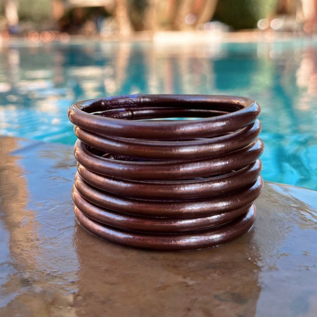Bracciale rigido buddista - Palissandro