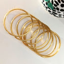 Fine Buddhist Bangle - Light Gold