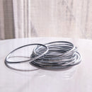 Jonc Bouddhiste Fin - Silver