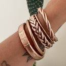 Jonc Bouddhiste Plat 12Mm - Champagne