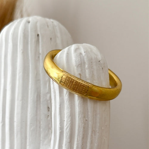 Jonc Bouddhiste Plat 12Mm - Light Gold