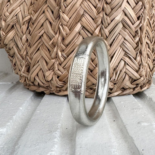 Jonc Bouddhiste Plat 12Mm - Silver