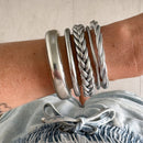 Jonc Bouddhiste Plat 12Mm - Silver