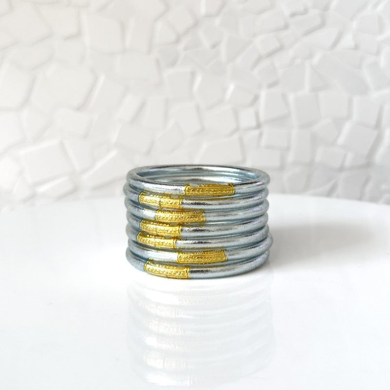 Jonc Bouddhiste - Silver Mantra Doré