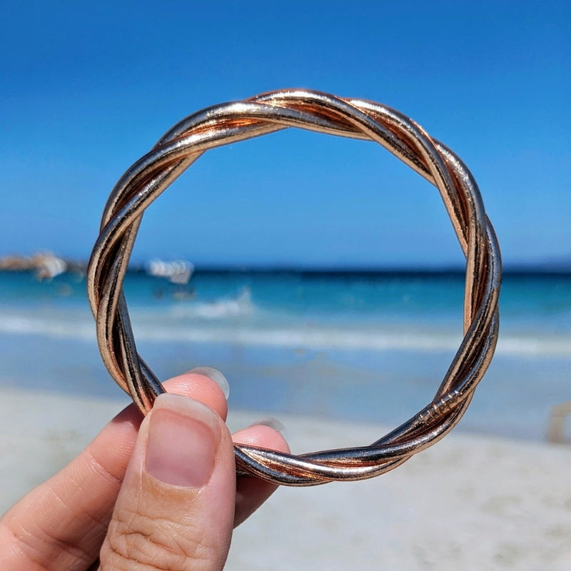 Jonc Bouddhiste Torsadé - Champagne