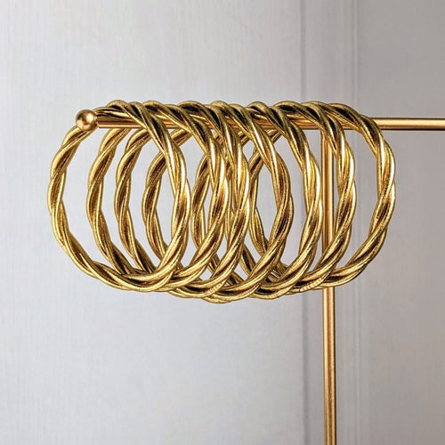 Jonc Bouddhiste Torsadé - Light Gold