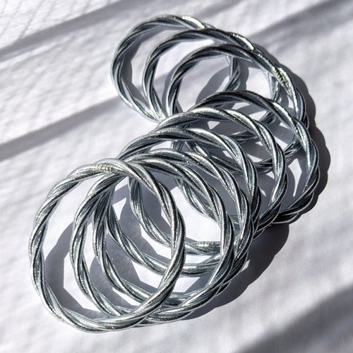 Jonc Bouddhiste Torsadé - Silver