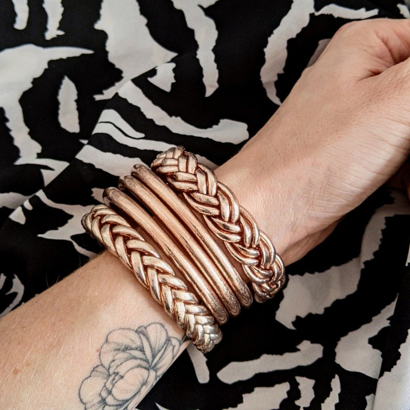 Jonc Bouddhiste Tressé - Champagne