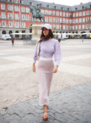 JUPE LONGUE MAILLE RAYEE JOSHUA PETITE MENDIGOTE