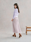 JUPE LONGUE MAILLE RAYEE JOSHUA PETITE MENDIGOTE