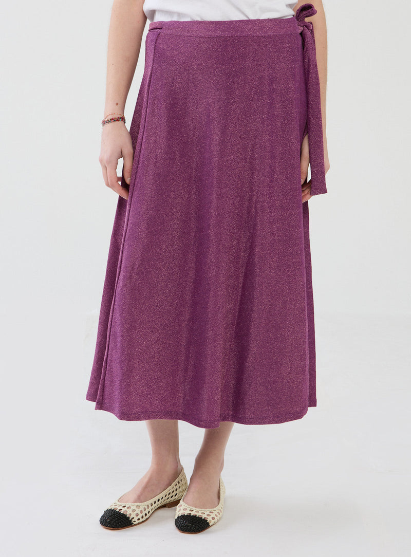 Jupe Jilo Jersey Lurex - Mauve