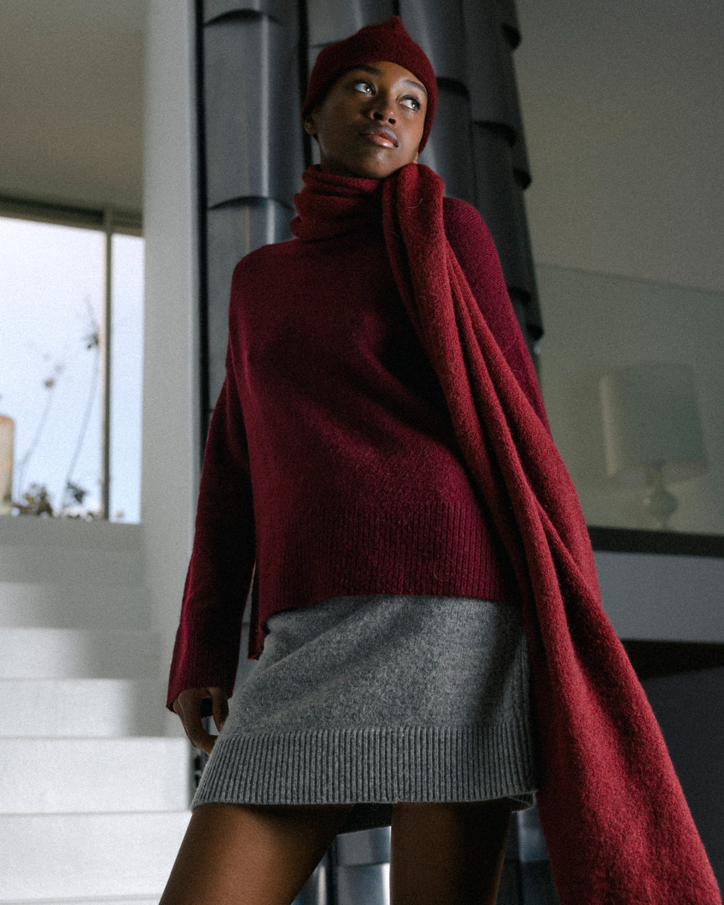 Falda Ajustada Gris Shae