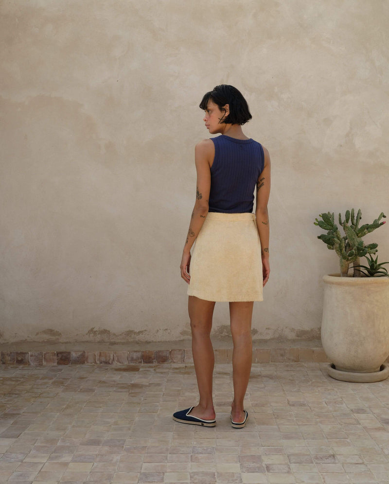 Jupe beige femme Angarde packshot dos