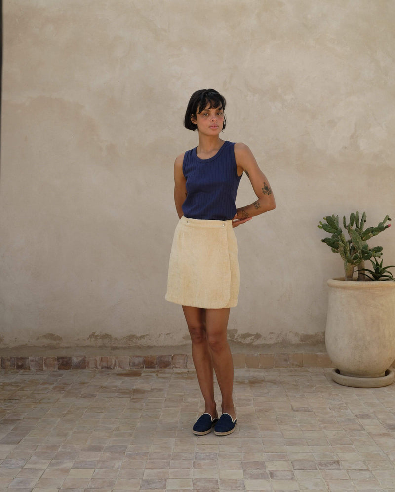 Jupe beige femme Angarde packshot face