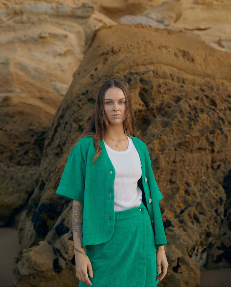 Jupe vert femme Angarde lifestyle ensemble