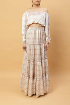 Top Joana - Pavo Real Blanco