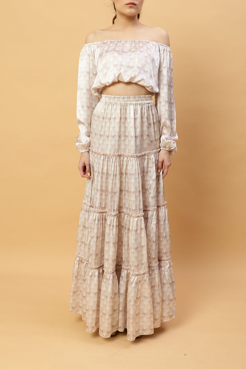 Top Joana - White Peacock
