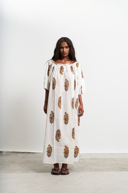Robe Justina Mustard